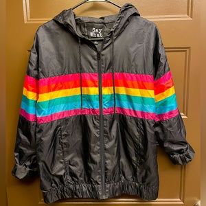 Retro Rainbow Windbreaker